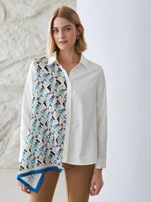 MOTF PREMIUM Camisa pañuelo en contraste - Multicolor - Ver 4