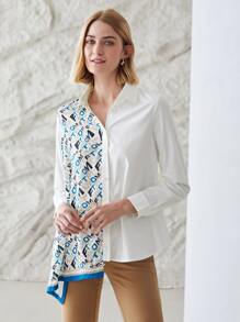 MOTF PREMIUM Camisa pañuelo en contraste - Multicolor - Ver 5