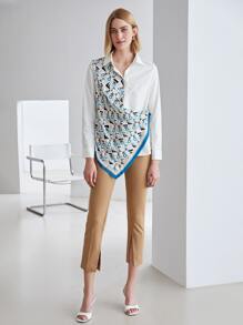 MOTF PREMIUM Camisa pañuelo en contraste - Multicolor - Ver 6