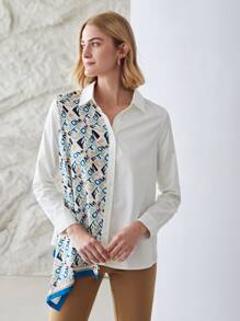 MOTF PREMIUM Camisa pañuelo en contraste - Multicolor - Ver 7