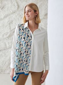 MOTF PREMIUM Camisa pañuelo en contraste - Multicolor - Ver 8