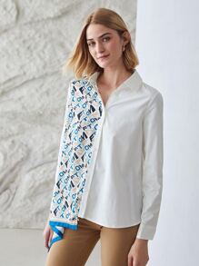 MOTF PREMIUM Camisa pañuelo en contraste - Multicolor - Ver 9