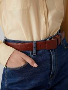 MOTF PREMIUM PU LEATHER BELT - Brown - View 1