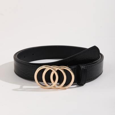 Circle Buckle Belt With Punch Tool