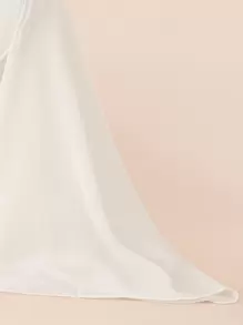 1pc Ladies' Hijab Solid Color Abaya Accessories Chiffon Scarf Suitable For Daily Wear - Beige - View 2