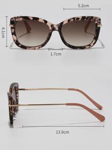 复古猫眼镜框时尚女士眼镜，经典塑料户外旅行海滩休闲装饰日常佩戴，男士夏季墨镜 - 棕色 - 查看 5