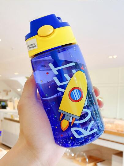 Kids Water Sippy Cup Creative Cartoon Baby Feeding Cups With Straw, Leakproof Water Bottles Outdoor Portable Children's Cup