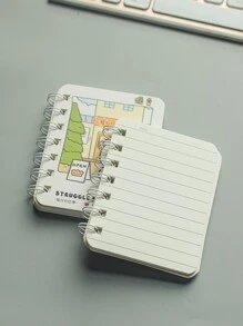MOKA 1pc Cartoon Graphic Random Spiral Notebook - Multicolor - View 4
