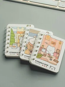 MOKA 1pc Cartoon Graphic Random Spiral Notebook - Multicolor - View 5