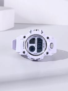 Sports Water Resistant Round Electronic Watch - Purple - View 4