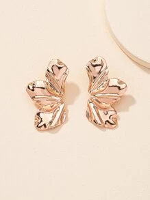 Bông tai Stud hình hoa - Hoa hồng vàng - Xem 2