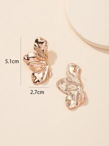 Bông tai Stud hình hoa - Hoa hồng vàng - Xem 3