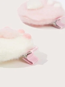 ROMWE Kawaii 2pcs Paw Decor Hair Clip - Multicolor - View 7