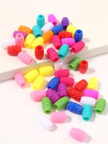 50pcs Toddler Girls Colorful Hair Ring - Multicolor - View 3