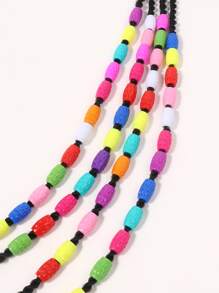 50pcs Toddler Girls Colorful Hair Ring - Multicolor - View 5