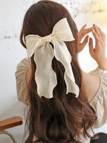 DAZY Bow Decor Hair Clip - White - View 2