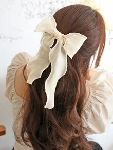 DAZY Bow Decor Hair Clip - White - View 5