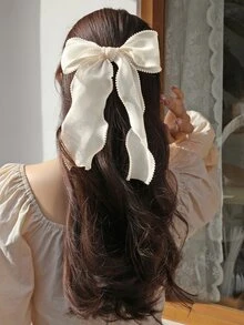 DAZY Bow Decor Hair Clip - White - View 7