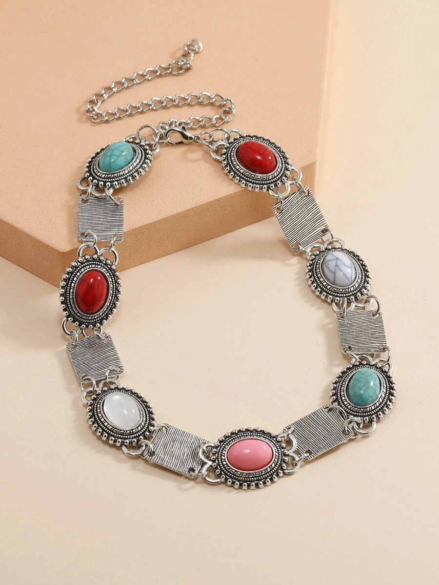 Vòng cổ trang trí màu ngọc lam - Nhiều màu - Xem 1