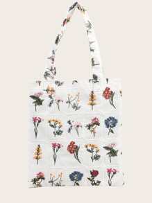 复古花卉刺绣女士休闲手提包，适合通勤和郊游 - 白色 - 查看 6