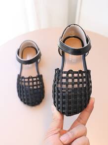 Niñas Zapatillas con tira tobillera hueco con diseño