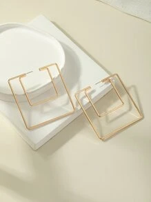 Hoa tai vòng bít thiết kế hình học - Vàng - Xem 2