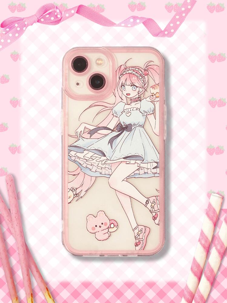 ROMWE Kawaii Ốp lưng điện thoại ốp lưng điện thoại - Hồng - Xem 1