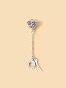 Key & Heart Design DIY Jewelry Accessory - Silver - View 3