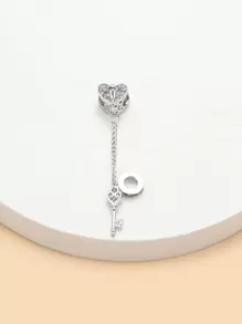 Key & Heart Design DIY Jewelry Accessory - Silver - View 5