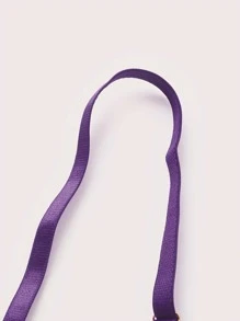 Set de lencería con encaje floral con abertura ribete con fruncido con aro - Morado - Ver 4