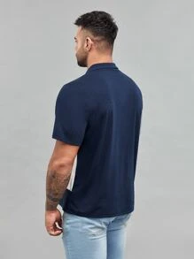 Manfinity Men Plus Cut And Sew Polo Shirt - Multicolor - View 2