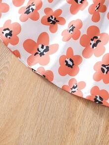 小女童滿版印花泡泡袖上衣和裙子 - 彩色 - 查看 6