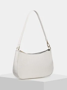 Dập nổi cá sấu Cái túi - trắng - Xem 2