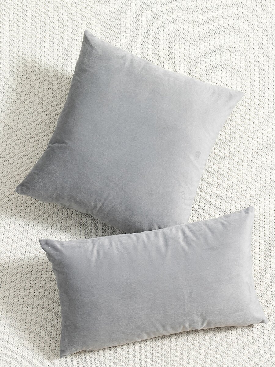 1入組極簡風格靠墊套不附帶墊芯 - 淺灰色 - 查看 1
