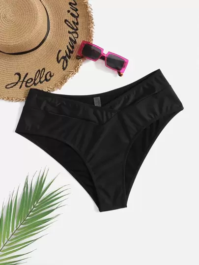 SHEIN Swim Curve 大碼交叉高衩泳衣下裝