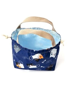 1入組卡通圖案便當袋 - 彩色 - 查看 2