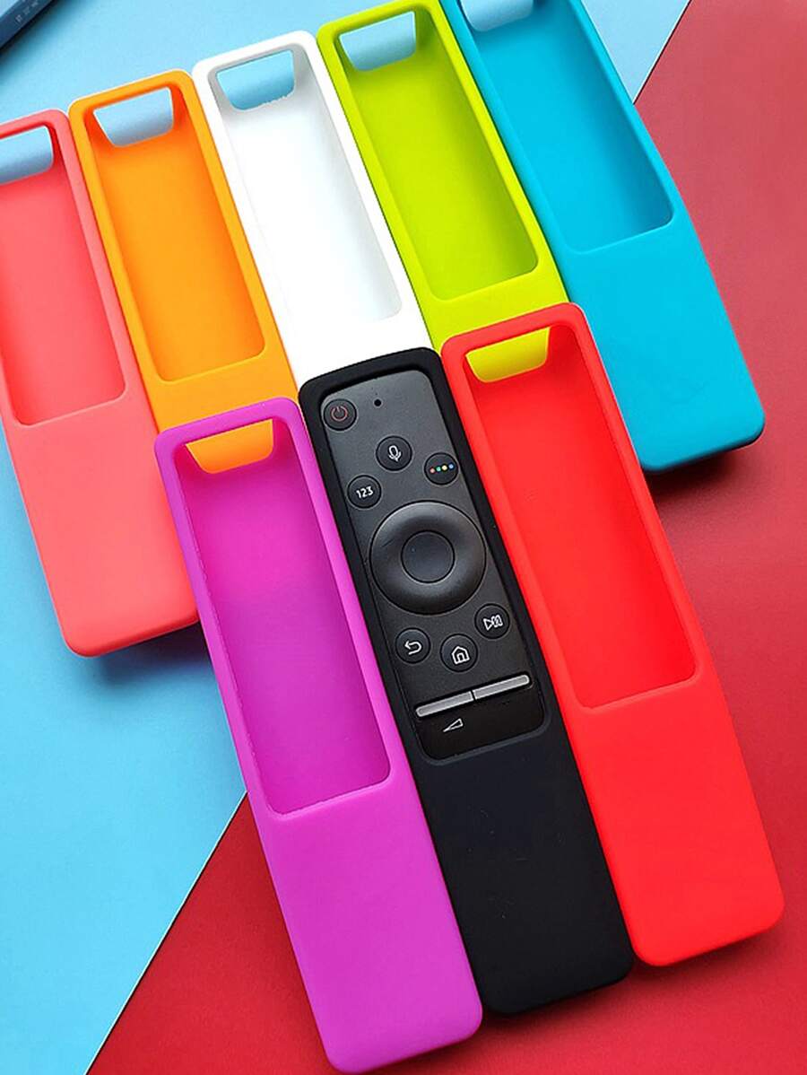 1pc Random Color Silicone Remote Control Protective Case For Remote Cover TV - Multicolor - View 1