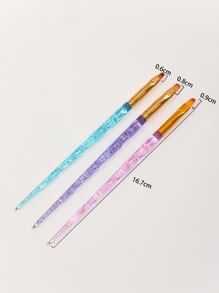 3入組美甲刷筆 - 彩色 - 查看 3