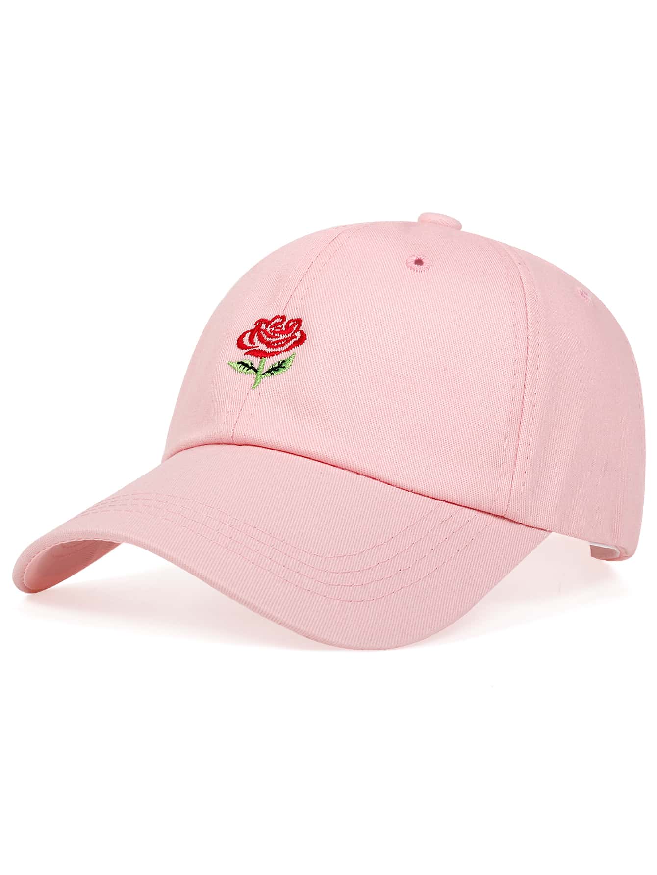 Hombres Gorra de béisbol rosa con bordado - Ver 1