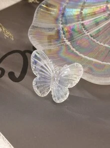 Kẹp tóc cá sấu trang trí hình con bướm 5 chiếc dễ thương - trắng - Xem 3