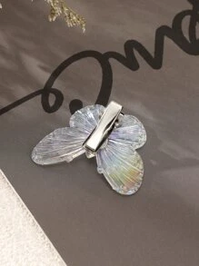 Kẹp tóc cá sấu trang trí hình con bướm 5 chiếc dễ thương - trắng - Xem 4