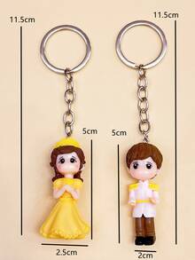 2 piezas Llavero princesa & accesorio - Multicolor - Ver 3