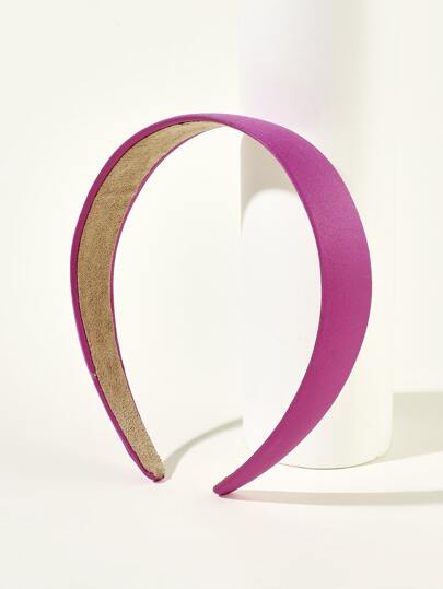 1pc Macaron Colors Solid Color Light Board Hair Hoop, Wide Cloth-Wrapped Hairband,Pink Accessories Headbands ,Makeup Headband Head Accessories