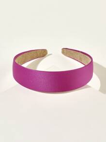 1 chiếc băng đô cài tóc màu Macaron, băng đô bản rộng bọc vải, phụ kiện màu hồng, băng đô trang điểm, phụ kiện làm đẹp tại nhà, phụ kiện tóc - Màu Hồng Tươi - Xem 2