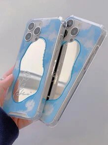 Funda de móvil de espejo con patrón de rosa - Multicolor - Ver 4