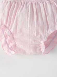 Bebé Shorts bajo con fruncido