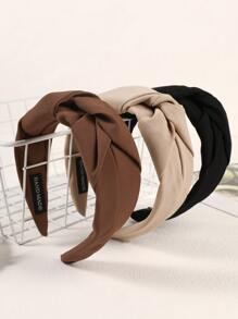 3pcs Women Twist Headband Casual - Multicolor - View 1