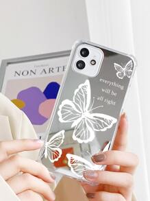 Fairycore Butterfly Pattern Mirror Phone Case Compatible With IPhone 11,IPhone 13,IPhone 14 Pro Max - Multicolor - View 2