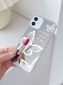 Fairycore Butterfly Pattern Mirror Phone Case Compatible With IPhone 11,IPhone 13,IPhone 14 Pro Max - Multicolor - View 3