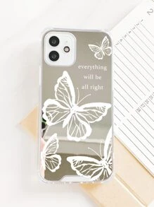 Fairycore Butterfly Pattern Mirror Phone Case Compatible With IPhone 11,IPhone 13,IPhone 14 Pro Max - Multicolor - View 4